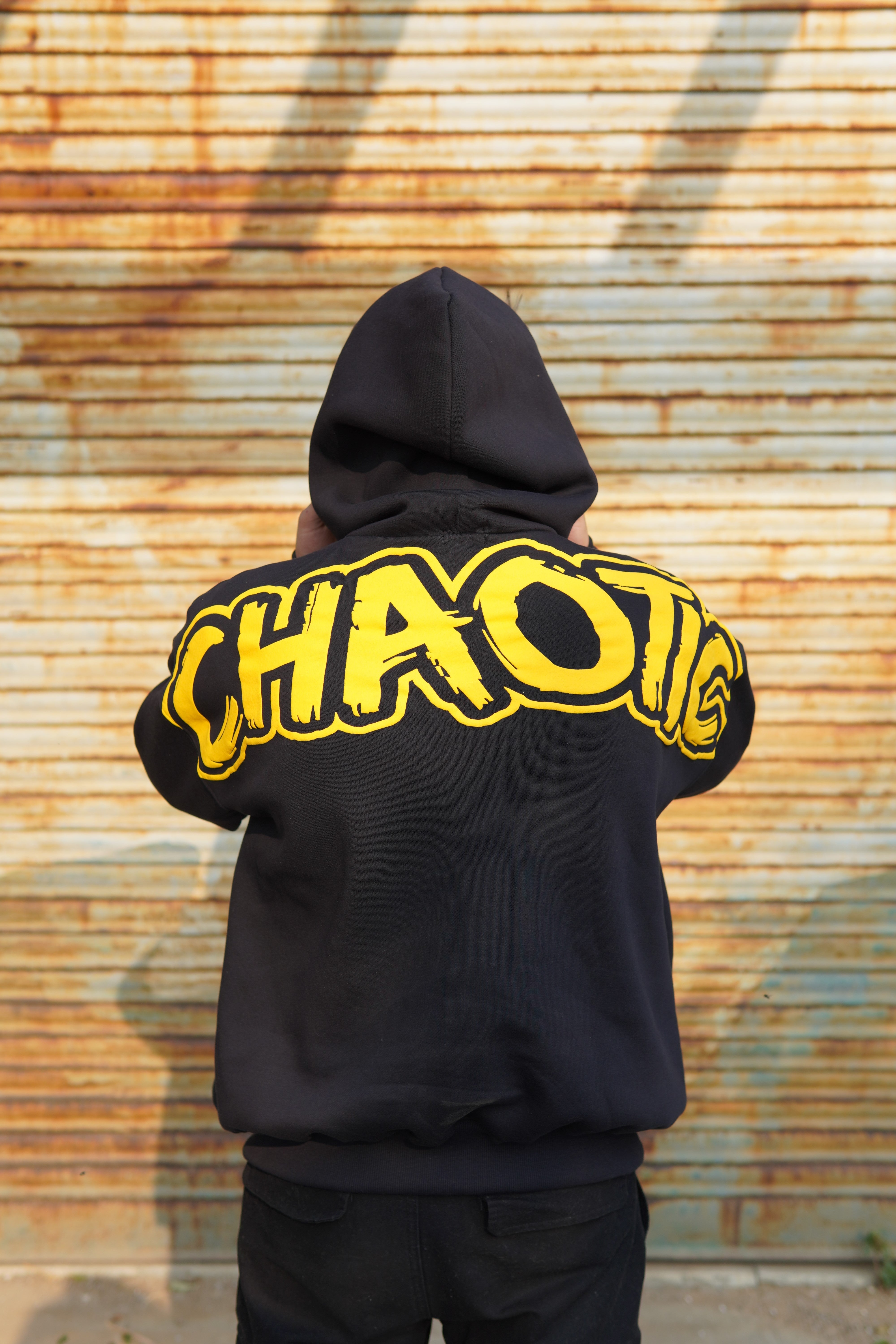 Chaotic Black unisex Over-sized Hoodie