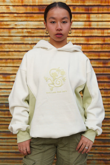 Double tone Off-white unisex over-sized hoodie
