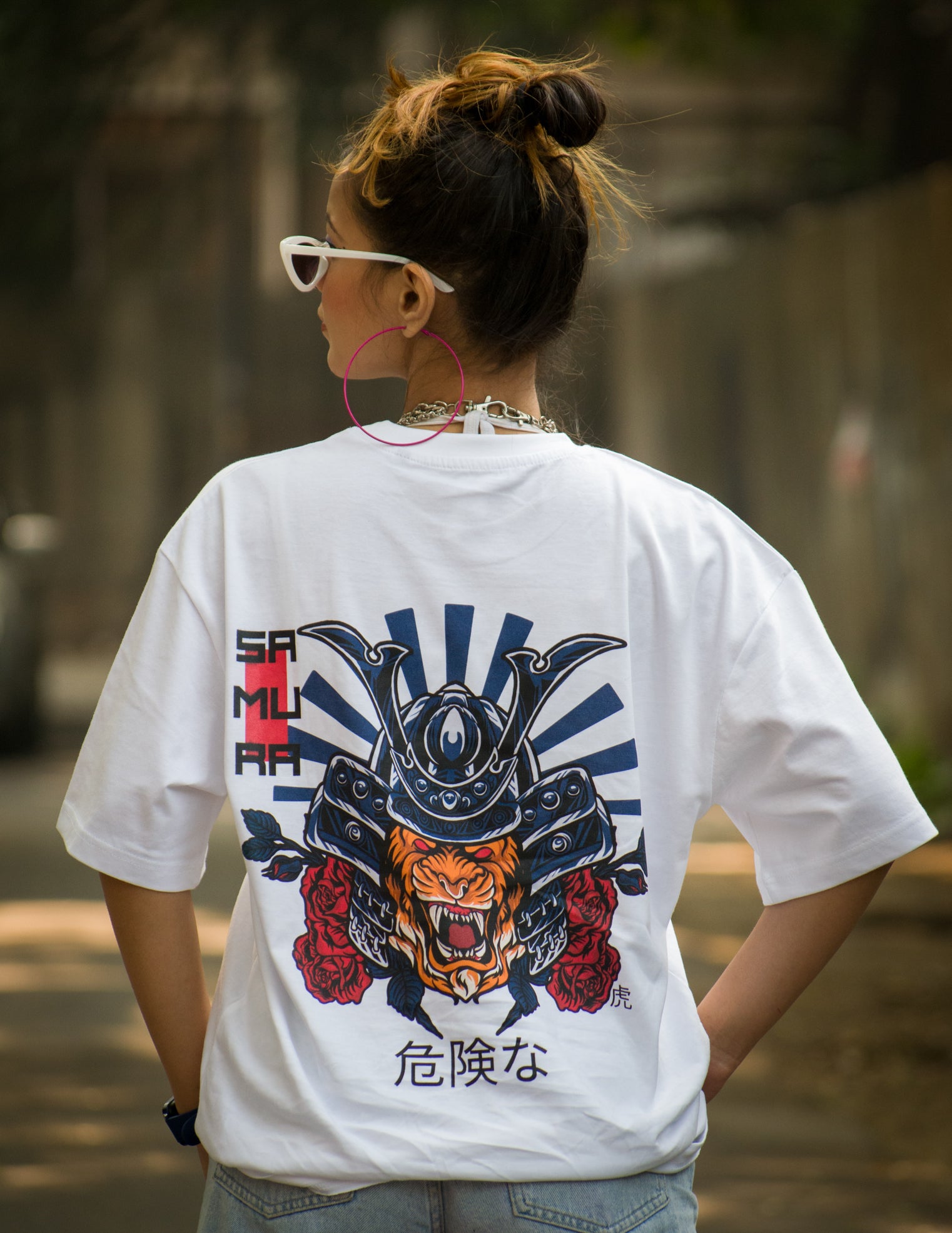 Samurai Tiger Vintage Oversized Tshirt