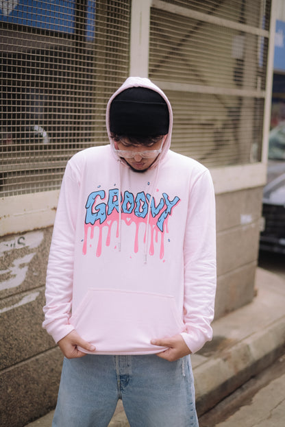 Groovy Light pink Unisex Hoodie