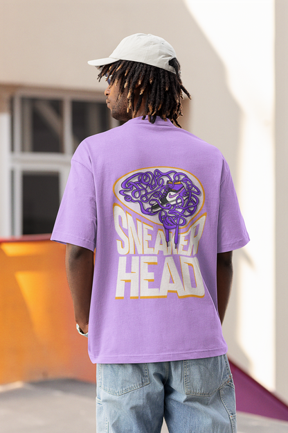 Sneaker Head Lavender Unisex over-sized t-shirt