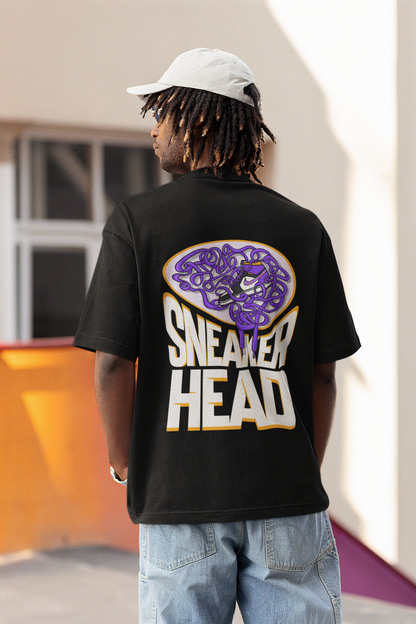 Sneaker Head Black Unisex Over-sized T-shirt