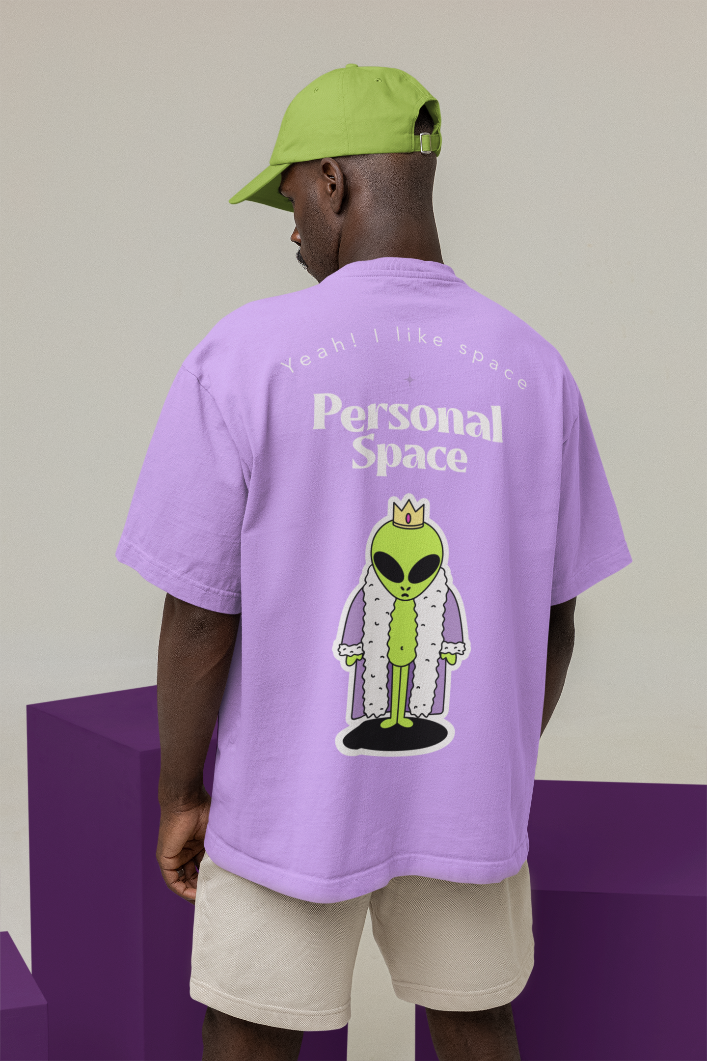 Personal Space Lavender Unisex Over-sized T-shirt