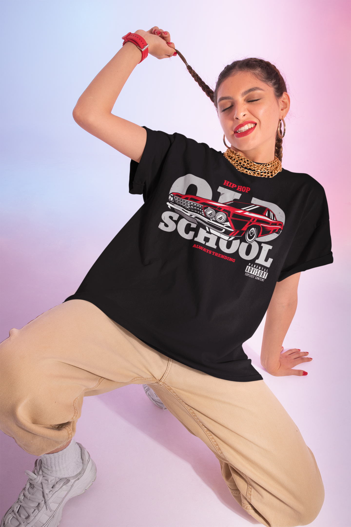 Old School Hip Hop Unisex Over-sized T-shirt
