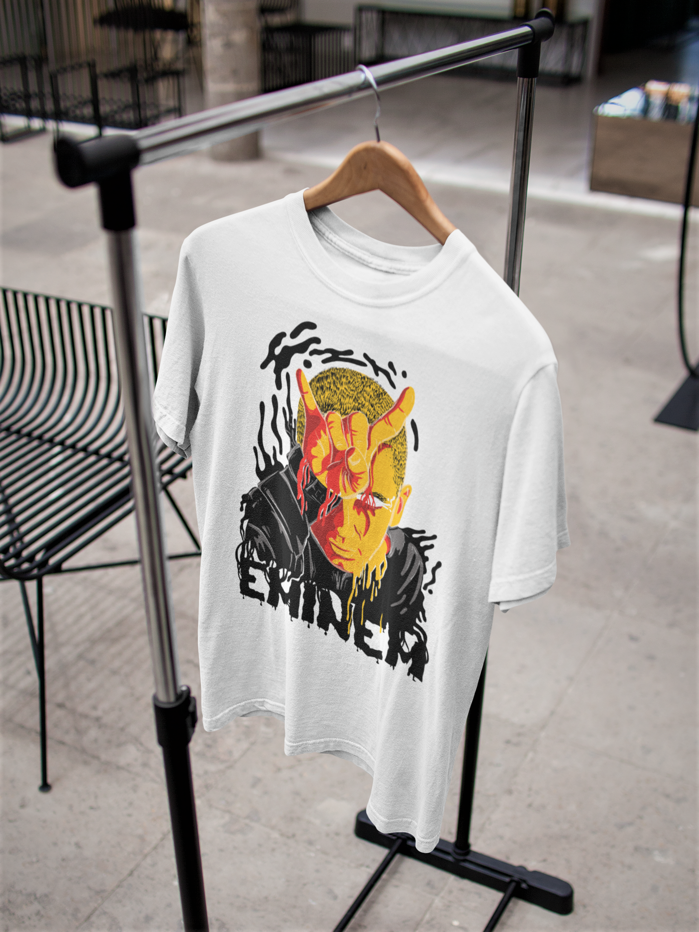 Eminem Unisex White Over-sized T-shirt