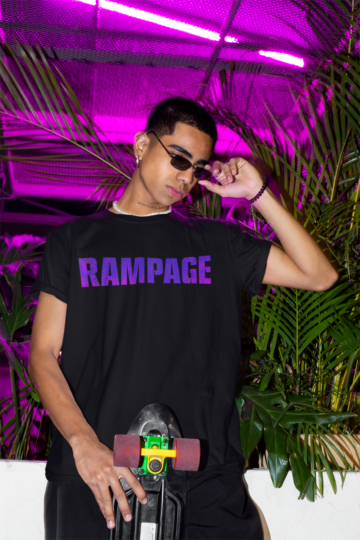 Rampage Unisex White Over-sized T-shirt