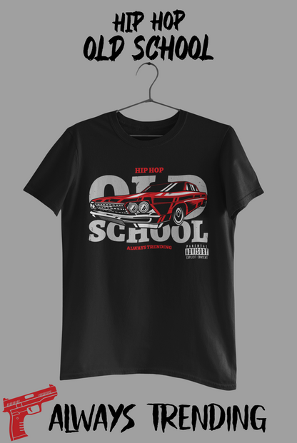 Old School Hip Hop Black Unisex Over-sized T-shirt